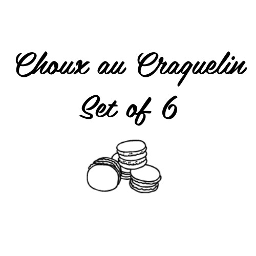 Choux au Craquelin Cream Puffs Set of 6
