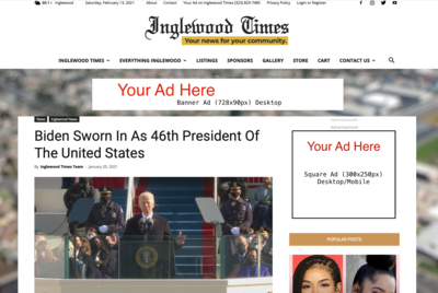 Place Your Ad on Inglewood Times