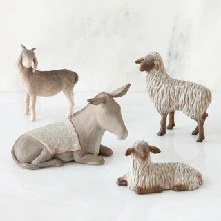 Willow Tree Sheltering  Animals for the Holy Family