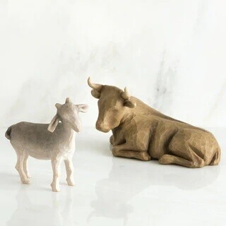 Willow Tree Ox and Goat