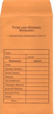Tithing and Offering Envelopes