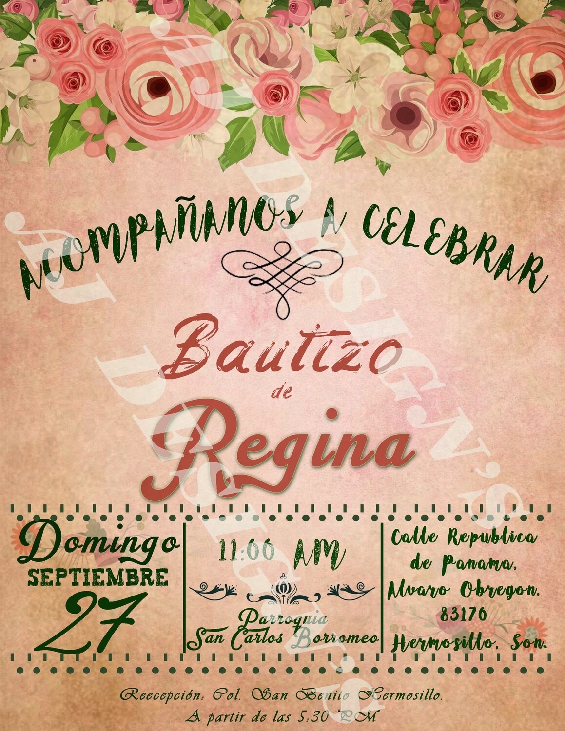 Invitación digital Bautizó