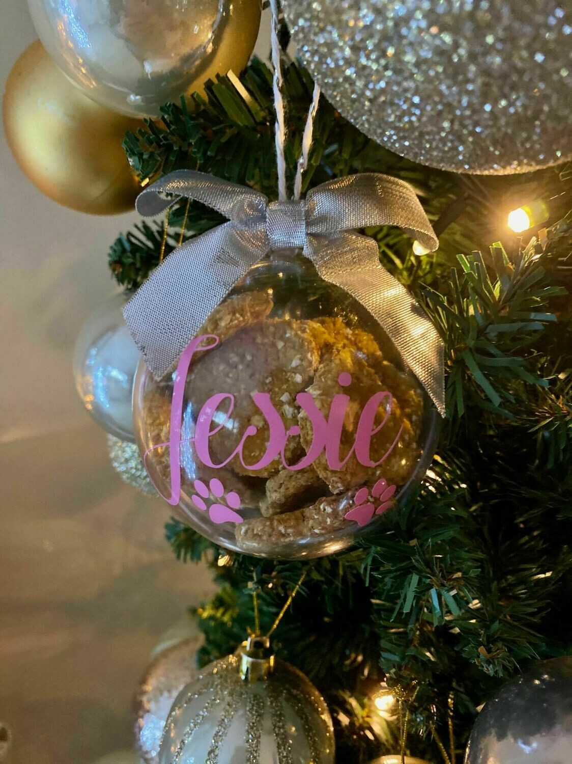 Treat filled personalised Bauble PRE-ORDER