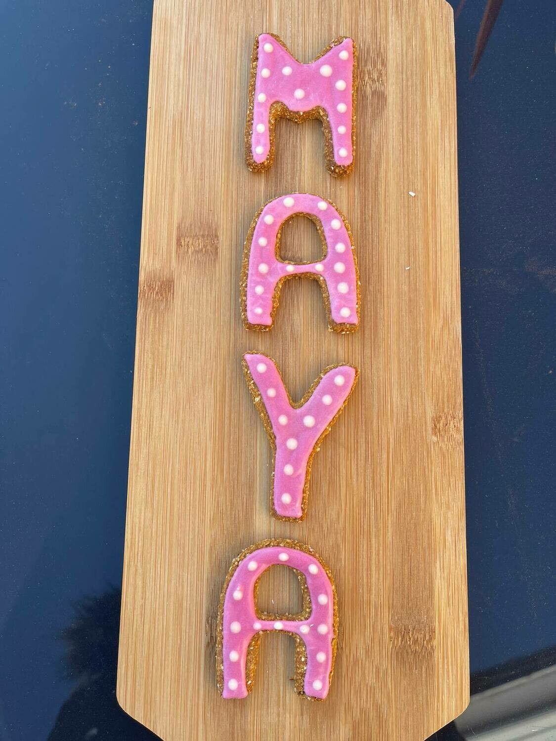 Alphabet Letters - Pink with white dots