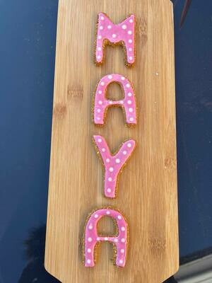Alphabet Letters - Pink with white dots