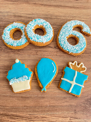 Happy Birthday Cookie Set Blue