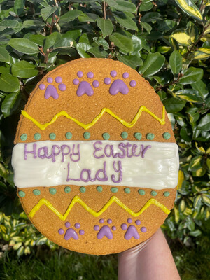 Giant Personalised Easter Egg Cookie - PRE-ORDER