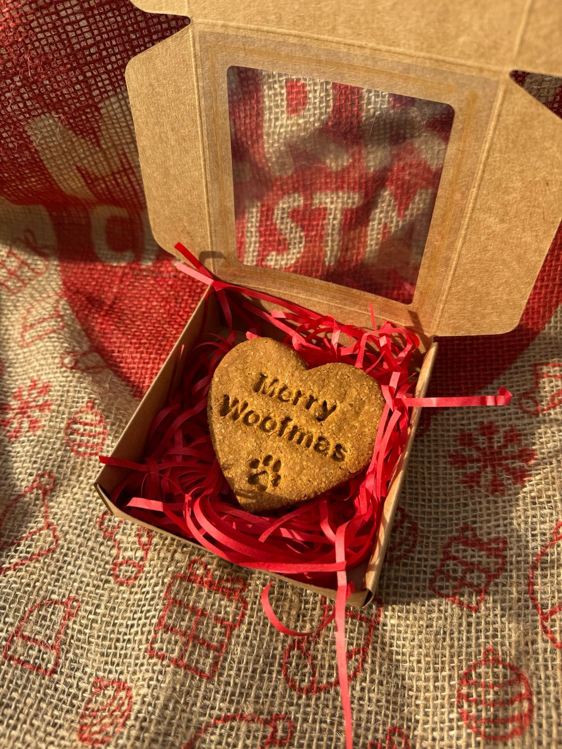 Merry Woofmas Heart in gift box
