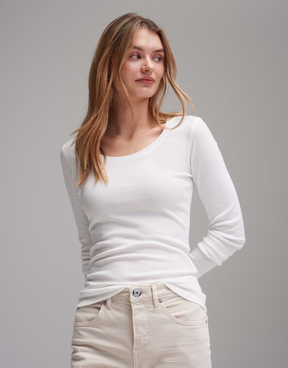SORANA Schmales Longsleeve  1004 milk OPUS
