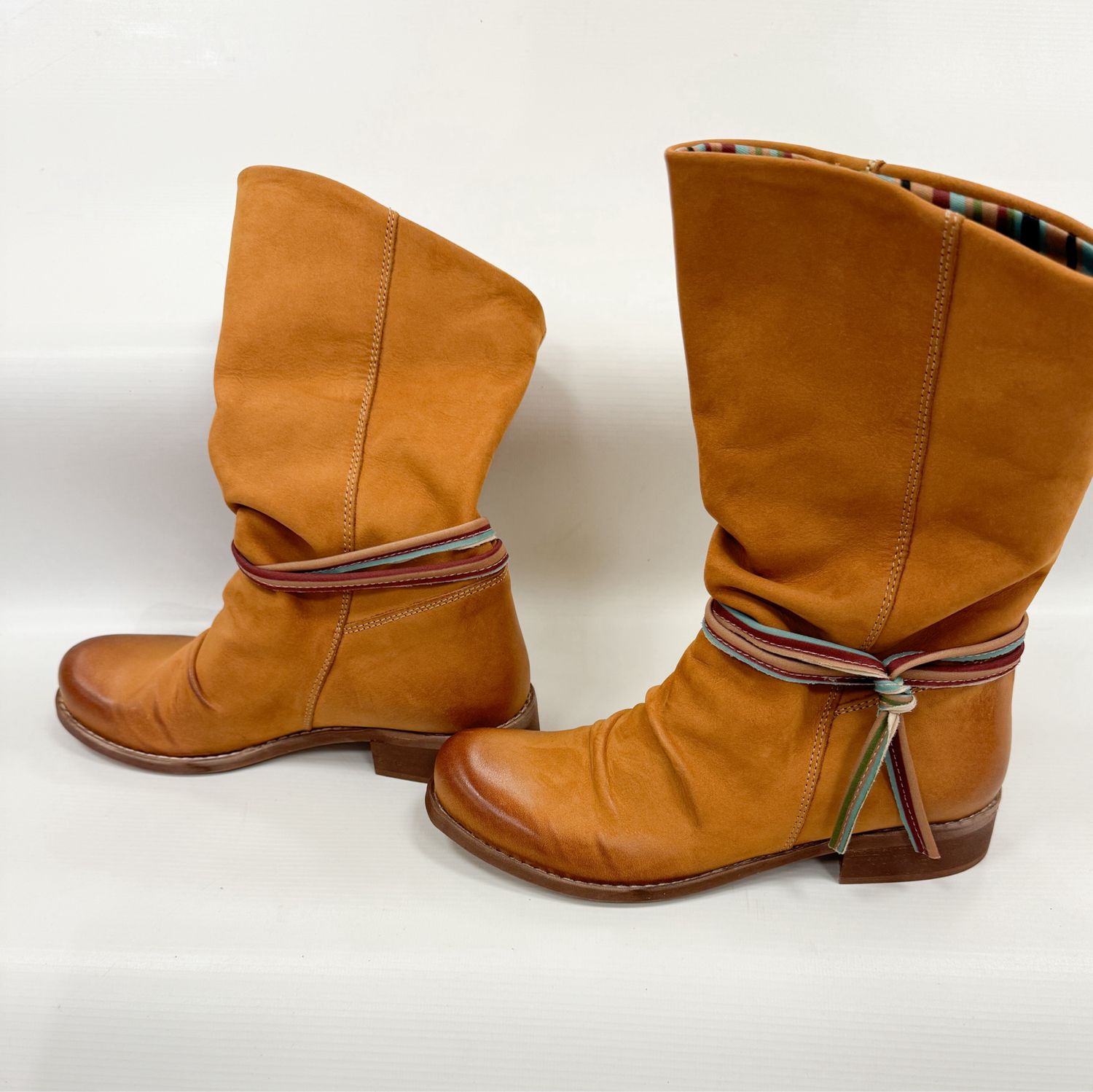 Stiefel Nubukleder camel ITALIEN