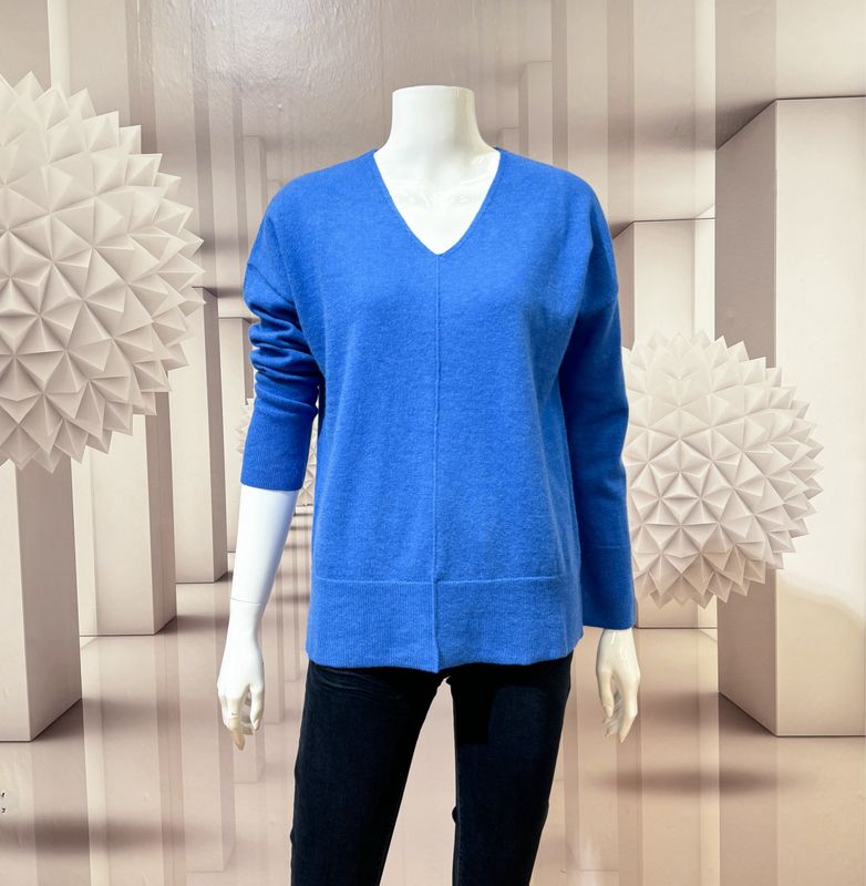 SLK10-8481-671M blue Lambswollpullover BLOOMINGS