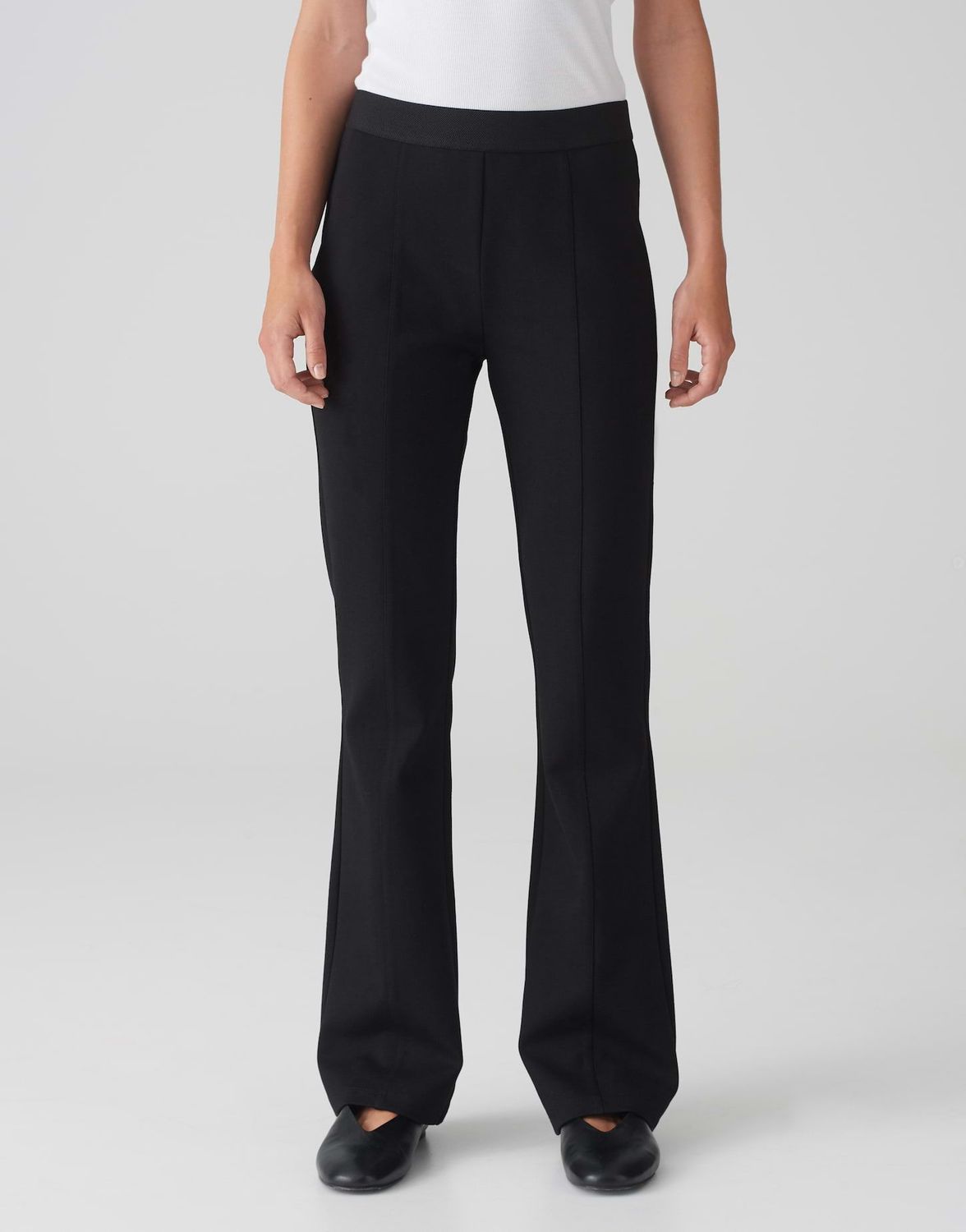 Flared Pants ERJA SPORTY mit elastischem Gummibund black OPUS