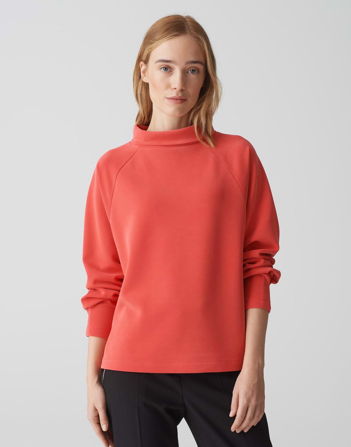 Sweater GUDIE Regular aus weichem Modal Mix seet red 40034 OPUS