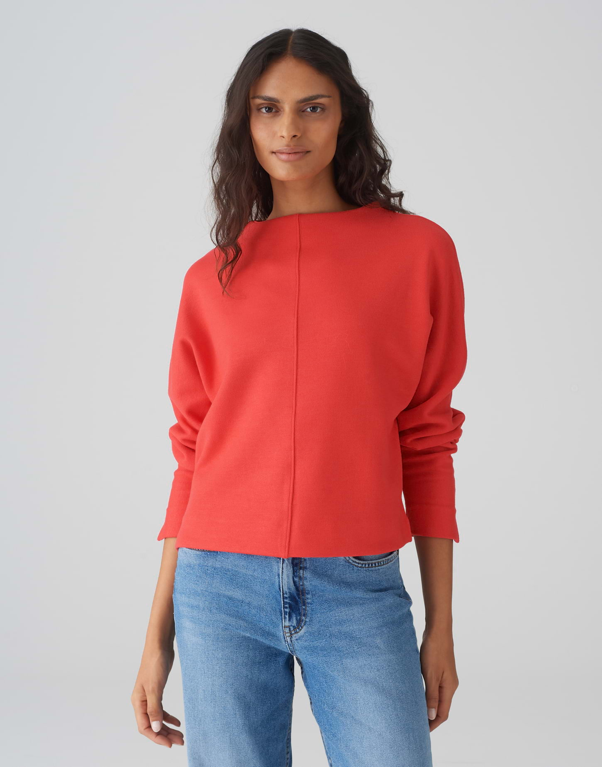 Sweater GUNNEL Batwing Fit in softer Strickoptik 40034 sweet red OPUS