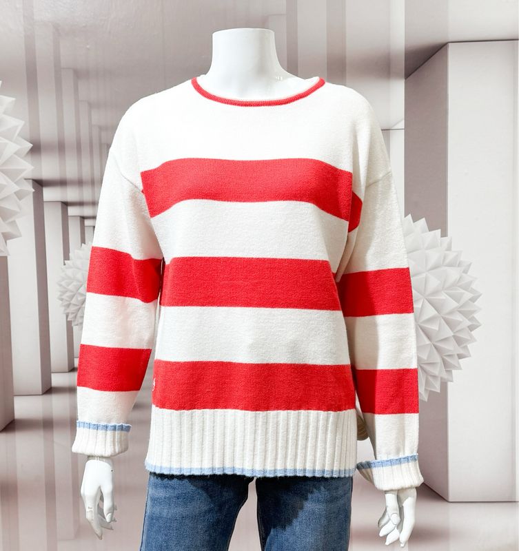 4309-301 Pullover Stripe hello red FRIEDA und FREDDIES