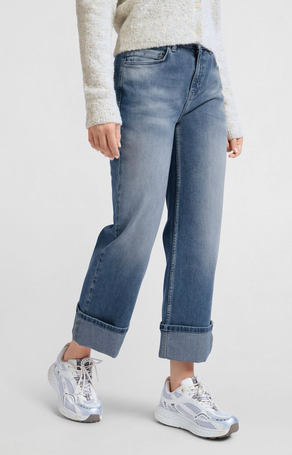 01-311080-502 blue denim Jeans mit Umschlag YAYA - sitzt perfekt