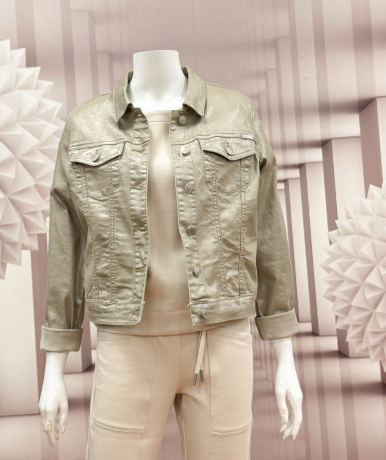 SRB4571 Jackie sparkle dark sand stretchige Edel-Jeansjacke RED BUTTON