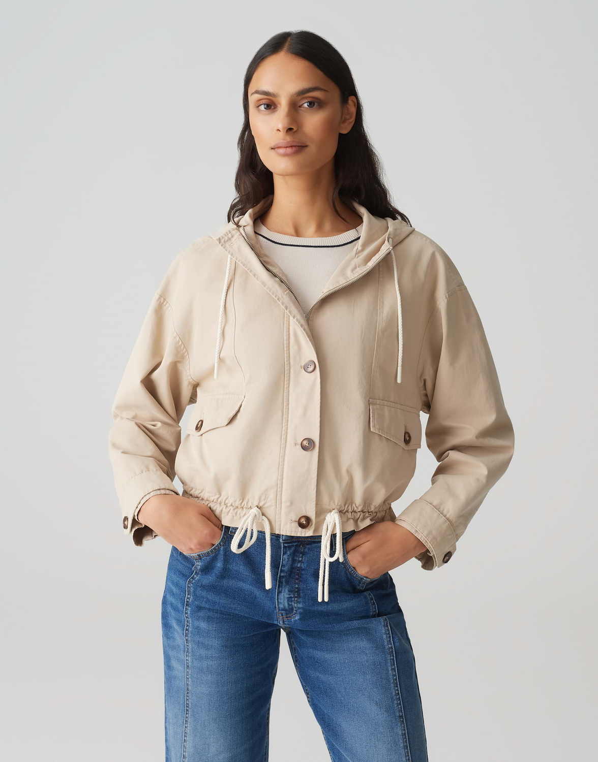 Kurzjacke HELANI Regular soft oat 20019 OPUS