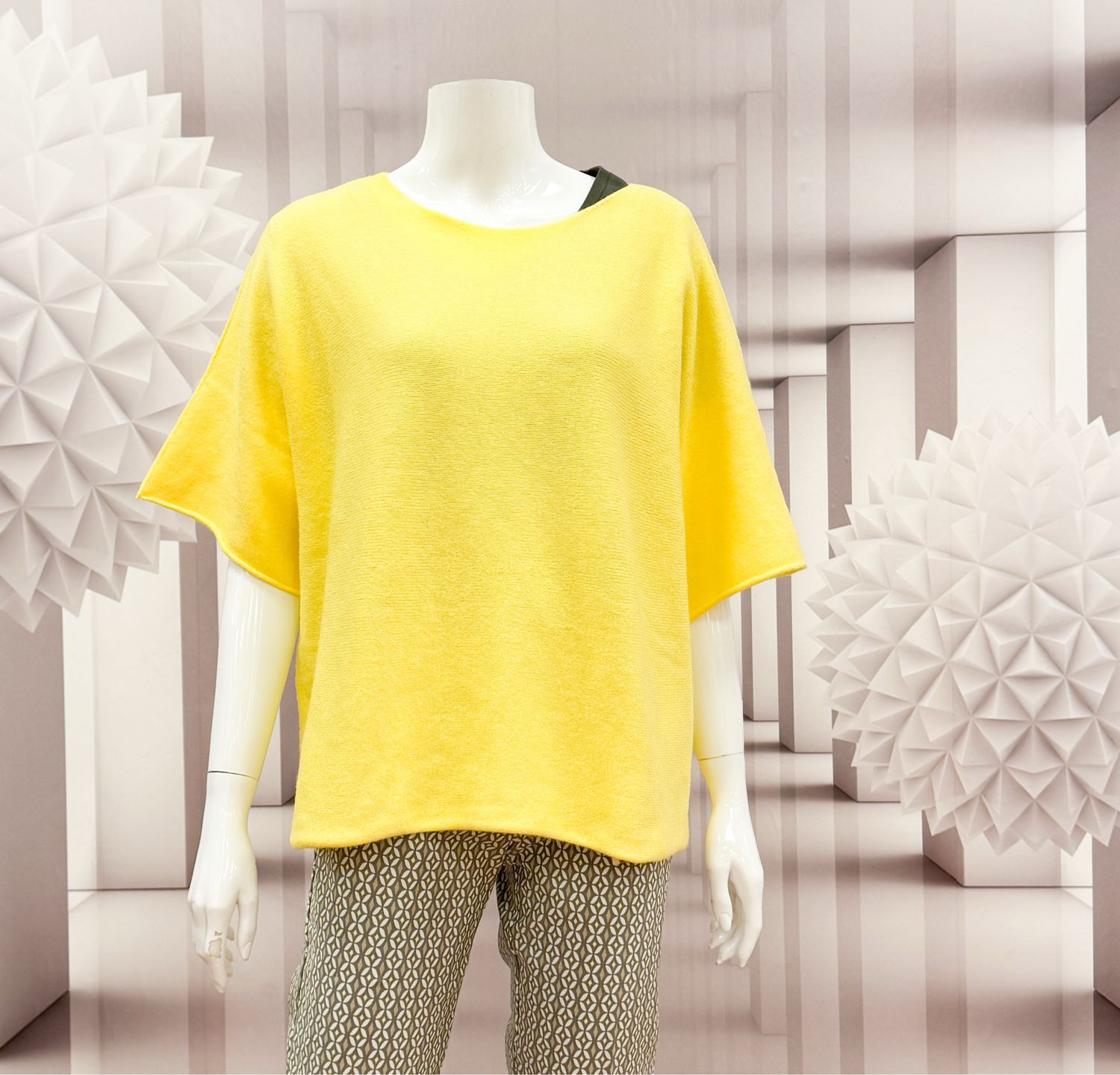 5003 gelb Viscose Mix oversize Strickshirt MARTA DU CHATEAU