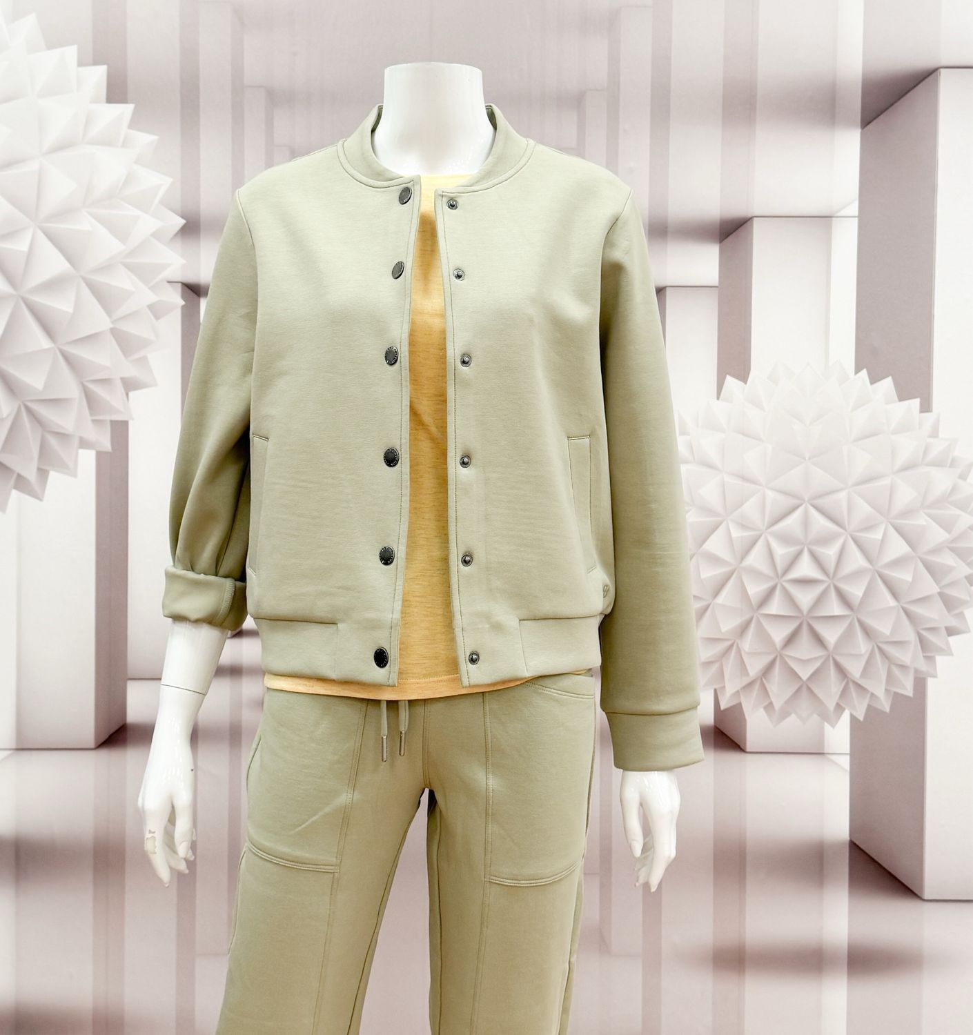 SRB4529 Scuba Bomber Jacket summersage-khaki RED BUTTON