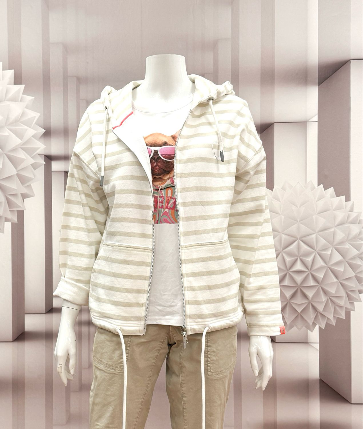4227 Sweatjacke Stripes champanger pepple FRIEDA&Freddies