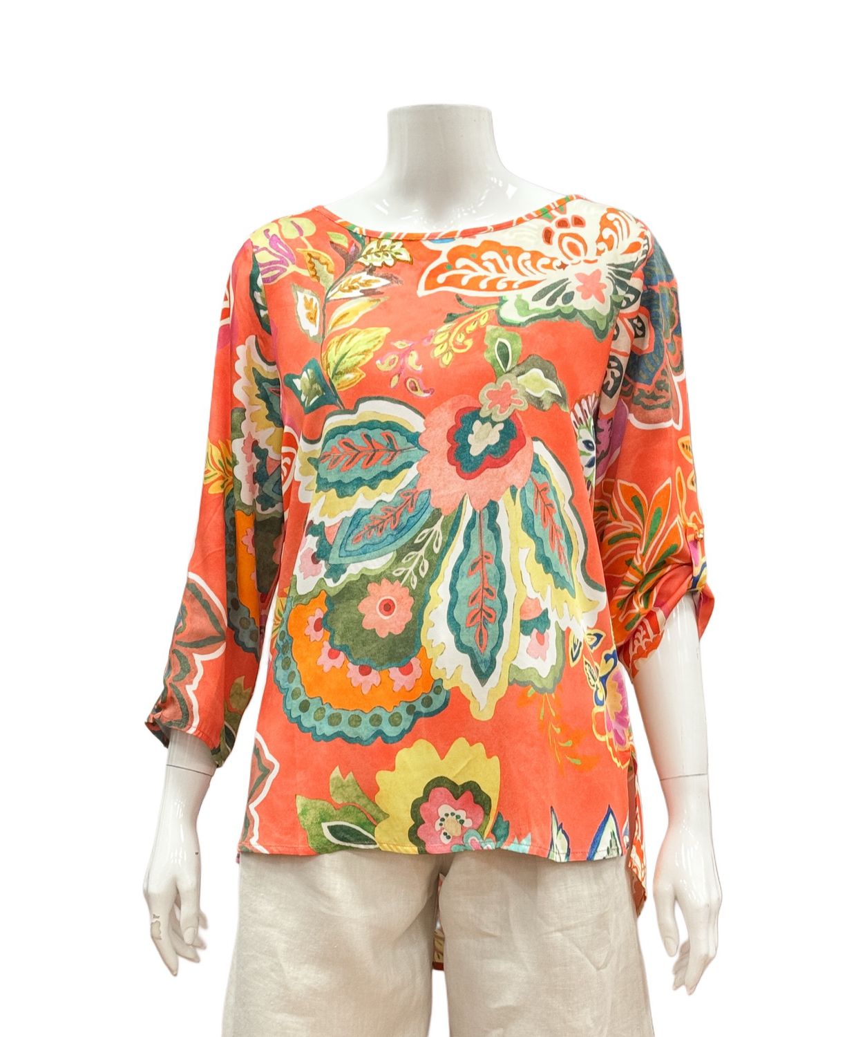 8508-156390-890 farbenfrohe Viscose Shirtbluse EMILY VAN DEN BERGH fällt normal aus
