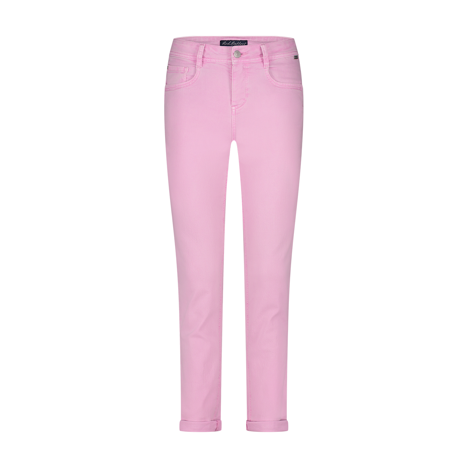 SRB4456 KATE coloured soft pink RED BUTTON