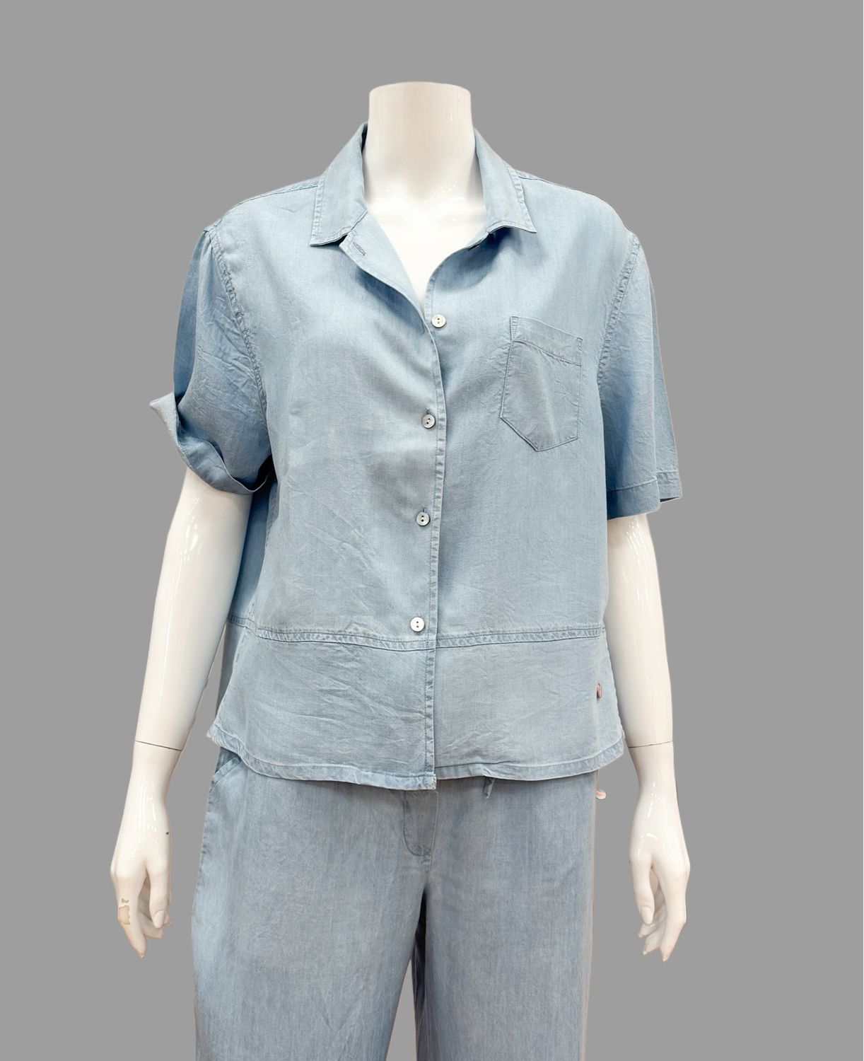 4109- 401 Kurzarmbluse light blue FRIEDA&FREDDIES