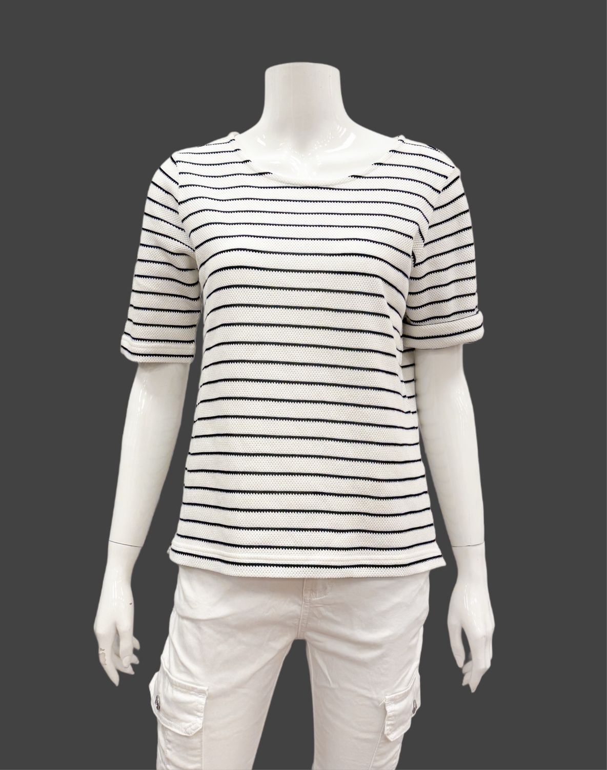 SLT429-8730 Strukturshirt stripes BLOOMINGS