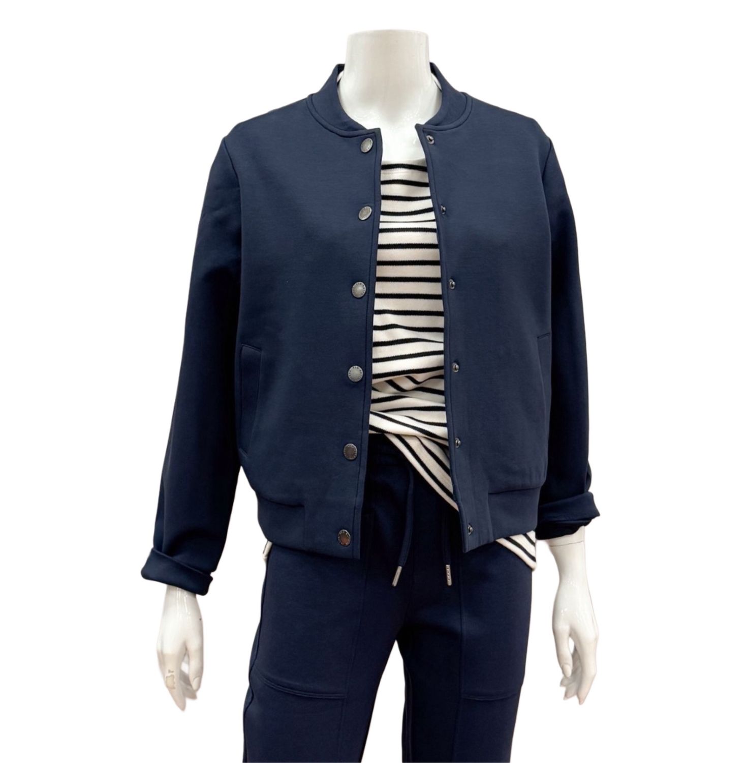 SRB4529 Scuba Bomber Jacket midnight blue RED BUTTON