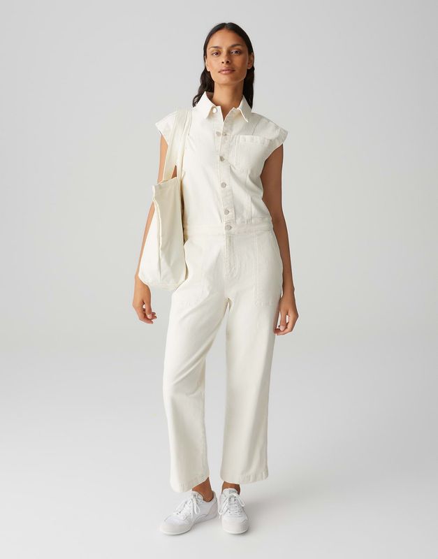 MALVIE Relaxed Denim Jumpsuit aus nachhaltigem BCI Cotton Mix 20003 natural glaze OPUS