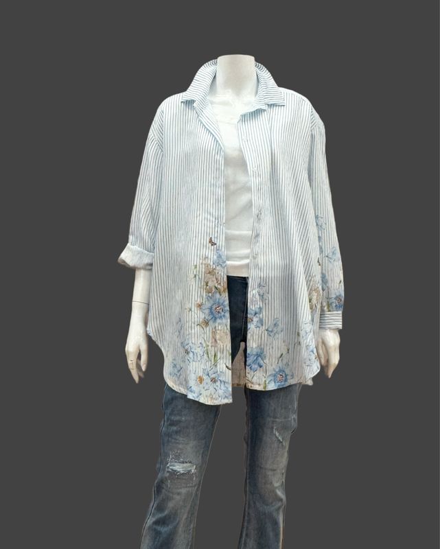 2625,b Oversize Bluse Celeste MARTA DU CHATEAU one size 38-46/48 2625,b Oversize Bluse Celeste MARTA DU CHATEAU one size 38-46/48