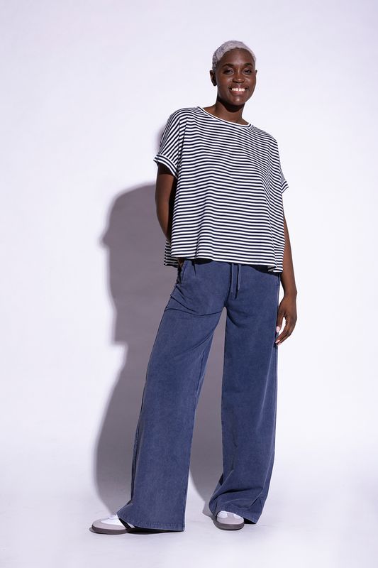 EILIN 0024 Stripe ink offwhite Shirt YOU TOO EILIN 0024 Stripe ink offwhite Shirt YOU TOO