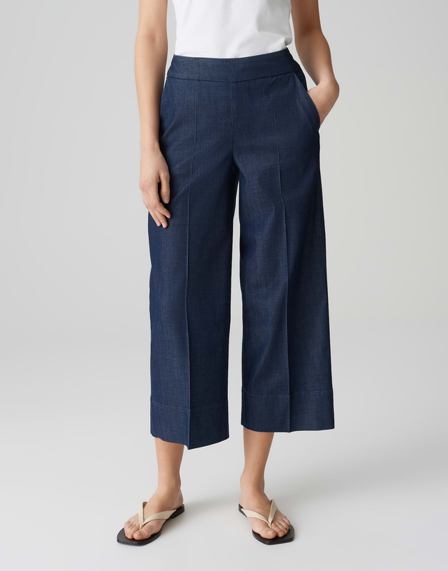 MISHA DENIM Wide Culotte aus softem Tencel Denim- 70250 mid shadow blue OPUS MISHA DENIM Wide Culotte aus softem Tencel Denim- 70250 mid shadow blue OPUS