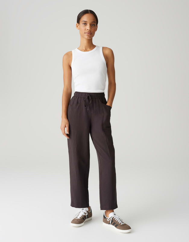 MYHA TRAVEL Relaxed City Pants aus Leinen 20024 mid brown OPUS MYHA TRAVEL Relaxed City Pants aus Leinen 20024 mid brown OPUS
