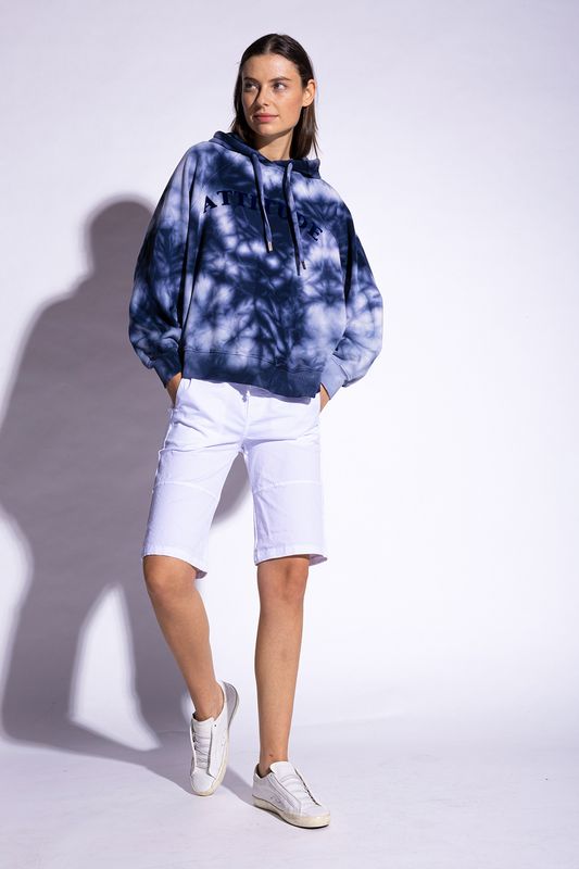 0065 CLARA Hoodie navy batik YOU TOO 0065 CLARA Hoodie navy batik YOU TOO