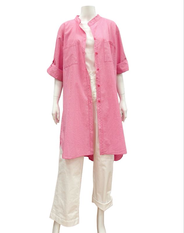 1665 Stripe Longbluse/ Kleid fuchsia weiß MARTA DU CHATEAU 1665 Stripe Longbluse/ Kleid fuchsia weiß MARTA DU CHATEAU