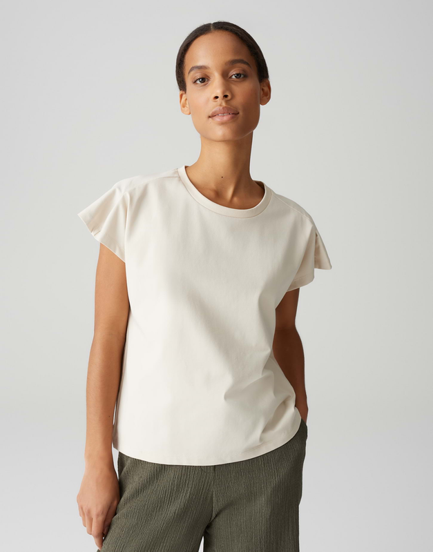 SEKUNDI Loose Jerseyshirt mit modischem Faltendetail 20003 natural glaze OPUS SEKUNDI Loose Jerseyshirt mit modischem Faltendetail 20003 natural glaze OPUS