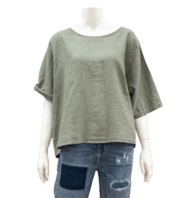 83428 Blusenshirt mit Rückenknopfleiste khaki MARTA DU CHATEAU 83428 Blusenshirt mit Rückenknopfleiste khaki MARTA DU CHATEAU