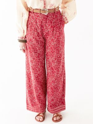 BEBO leichte gemusterte Sommerhose chilli ecru MAISON HOTEL BEBO leichte gemusterte Sommerhose chilli ecru MAISON HOTEL