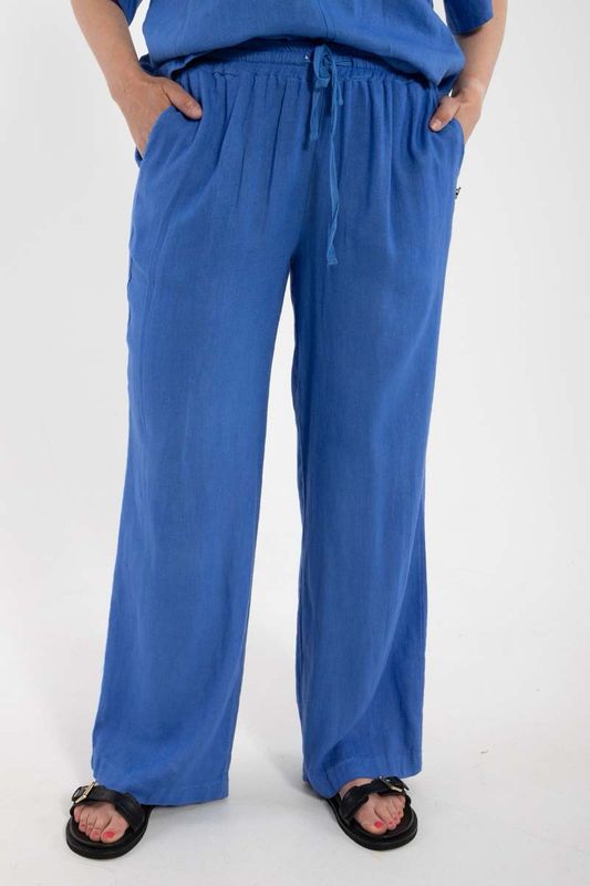 DANEBREEZE legere Leinen Modal Hose blau DANEFAE DANEBREEZE legere Leinen Modal Hose blau DANEFAE
