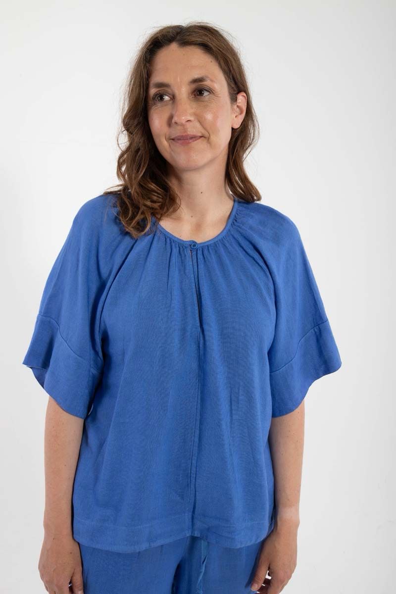 DANESHADE Schlupfbluse blau DANEFAE