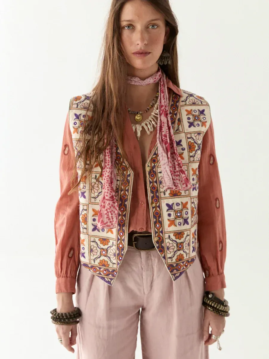 Nimrita Vest - Bangalow Grooves orange lila MAISON HOTEL