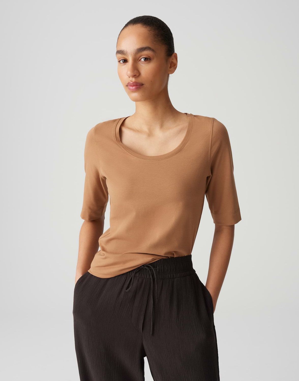 SERTA Slim Shirt aus Jersey 20023 golden oak OPUS