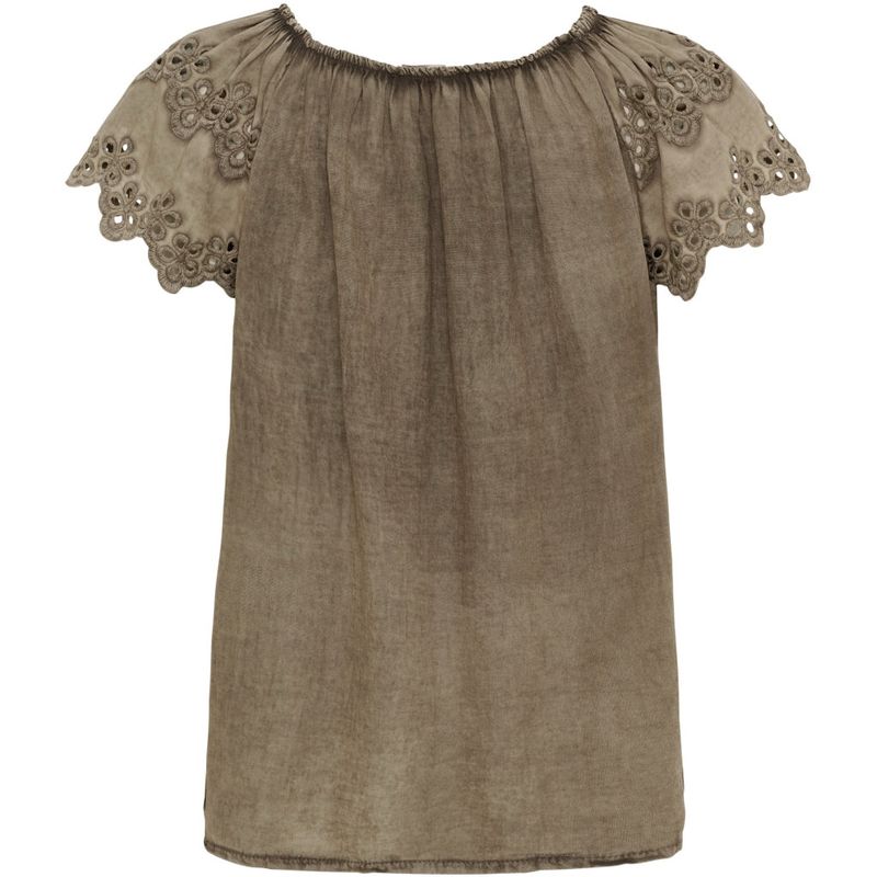 Randi Bluse mit Carmenausschnitt braun MARTA DU CHATEAU Randi Bluse mit Carmenausschnitt braun MARTA DU CHATEAU