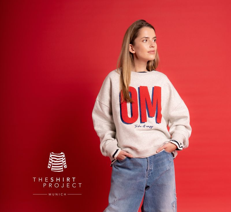 51033/ Sweater 51033/ Sweater "OM" light grey melange THE SHIRT PROJEKT