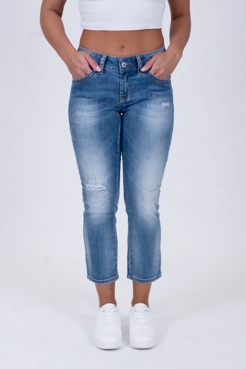 57 Charlotte 7/8  verkürzte straight fit Jeans  blue Blue Monkey