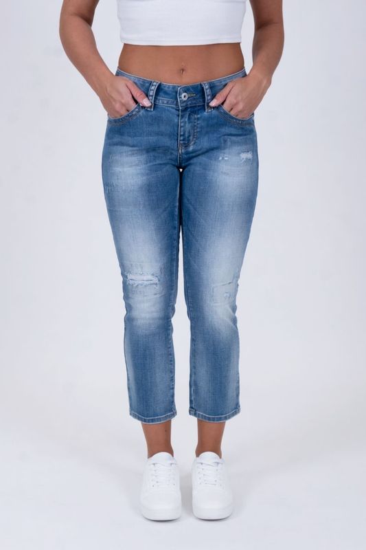 57 Charlotte 7/8 verkürzte straight fit Jeans blue Blue Monkey 57 Charlotte 7/8 verkürzte straight fit Jeans blue Blue Monkey