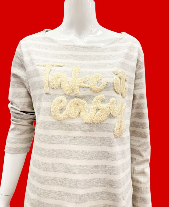 51081/5 Shirt mit mit Flockprint 51081/5 Shirt mit mit Flockprint" Take it easy" THE SHIRT PROJEKT