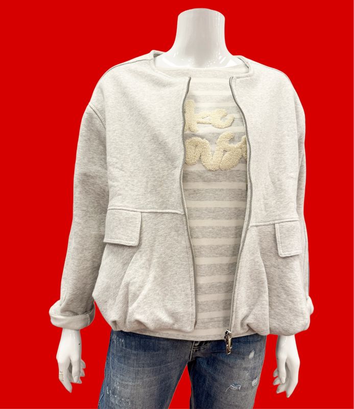 51098/5 Ballon Sweatjacke light grey melange THE SHIRT PROJEKT 51098/5 Ballon Sweatjacke light grey melange THE SHIRT PROJEKT